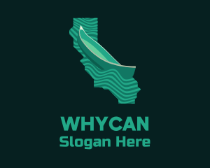 Country - California Map Boat logo design