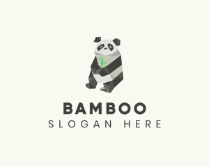 Bamboo Panda Bear logo design