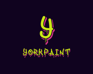 Paint Drip Graffiti Art logo design