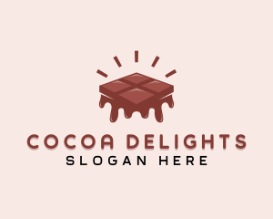 Chocolate - Melted Chocolate Bar logo design