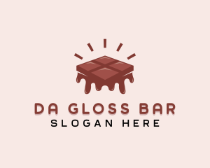 Melted Chocolate Bar logo design