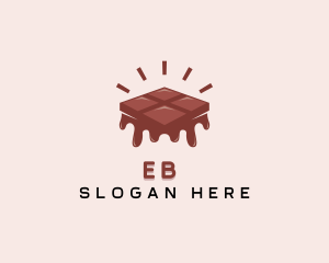 Nougat - Melted Chocolate Bar logo design