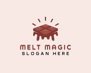 Melted Chocolate Bar logo design