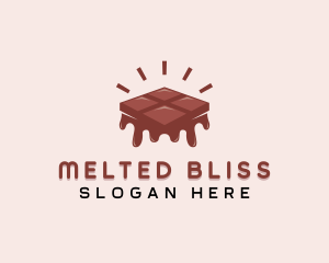 Melted Chocolate Bar logo design