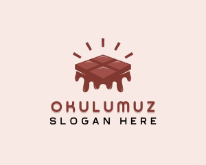 Nougat - Melted Chocolate Bar logo design