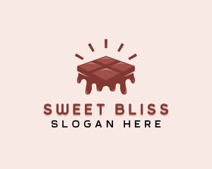 Chocolatier - Melted Chocolate Bar logo design