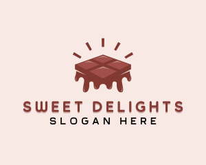 Chocolate - Melted Chocolate Bar logo design