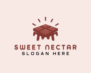 Melted Chocolate Bar logo design