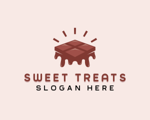 Confection - Melted Chocolate Bar logo design