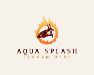 Fire Restaurant Crab logo design