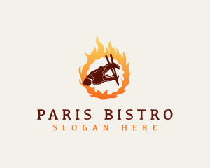 Fire Restaurant Crab logo design