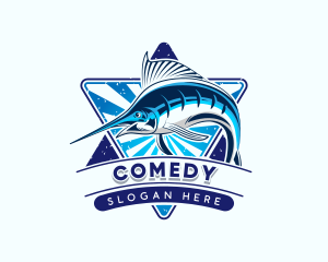 Swordfish - Fisherman Aquatic Fish logo design
