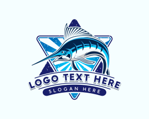 Coastal - Fisherman Aquatic Fish logo design
