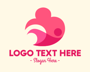 Beauty Store - Pink Human Cloud logo design