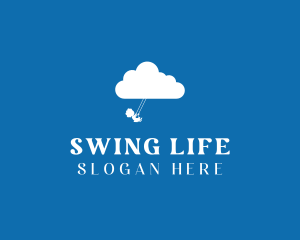 Swing - Child Cloud Sky logo design