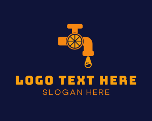 Tap - Orange Dew Faucet logo design