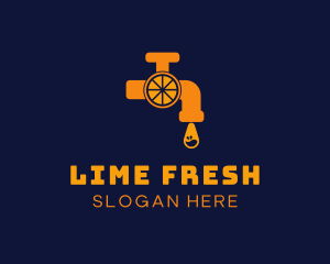 Lime - Orange Dew Faucet logo design