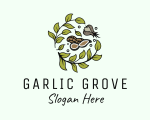 Garlic - Peanut Garlic Leaf logo design