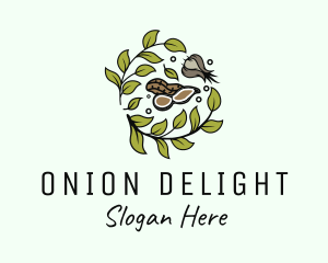 Onion - Peanut Garlic Leaf logo design