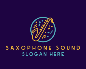 Saxophone - Jazz  Music Saxophone logo design