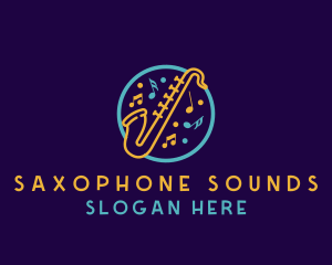 Saxophone - Jazz  Music Saxophone logo design