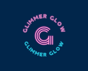 Pink Neon Circle logo design