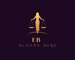 Woman Legal Justice Scale Logo