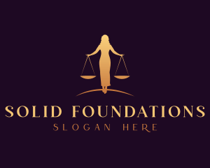 Woman Legal Justice Scale Logo