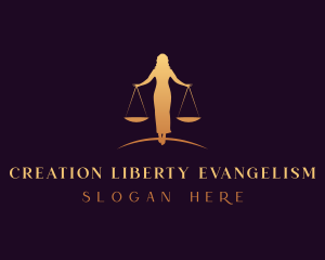 Woman Legal Justice Scale logo design