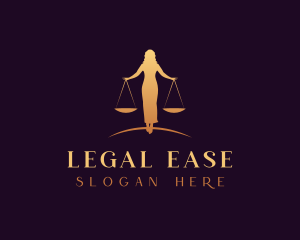 Woman Legal Justice Scale logo design