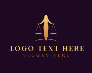 Woman Legal Justice Scale Logo