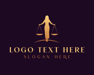 Woman Legal Justice Scale Logo