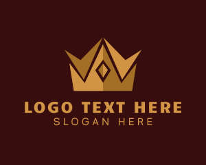 Tiara - Golden Crown Pageant logo design