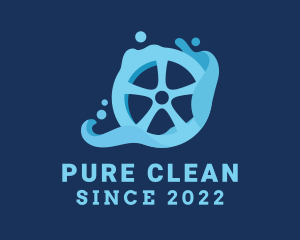 Water Tire Cleaning  logo design