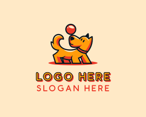 Dog - Puppy Dog Ball logo design