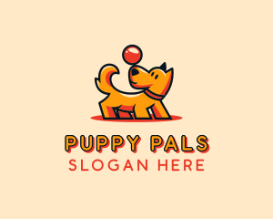 Puppy Dog Ball logo design