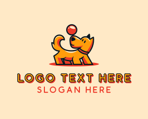 Dog - Puppy Dog Ball logo design