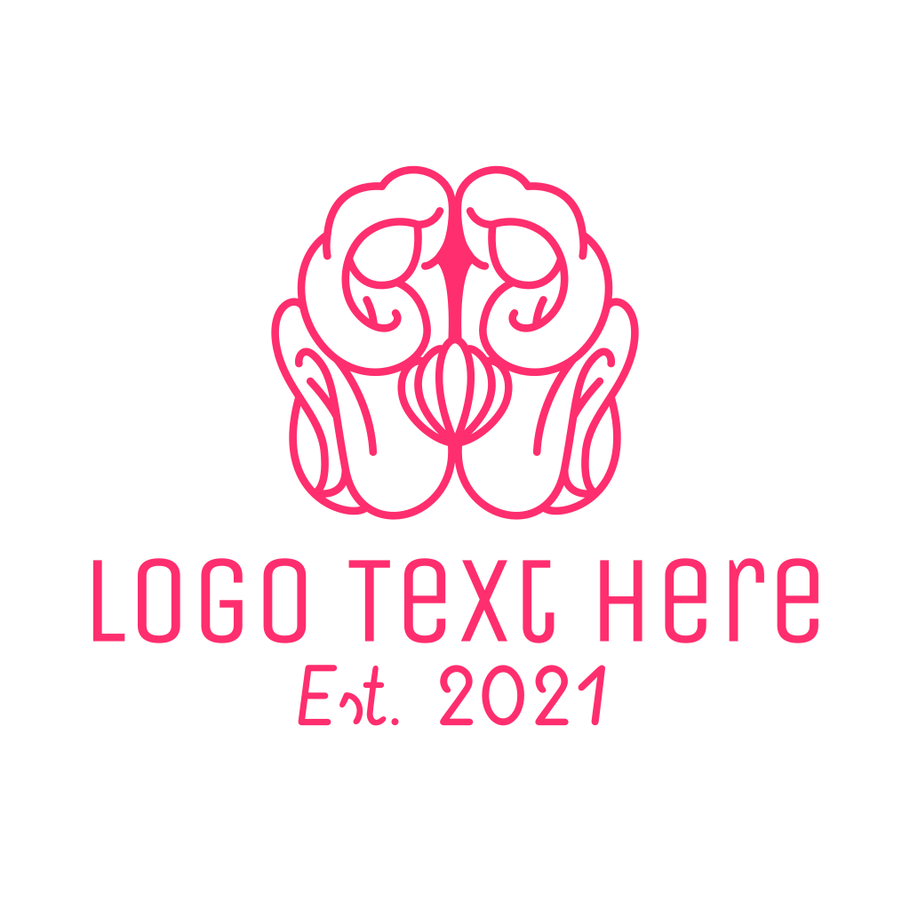 Mermaid Brain Line Art Logo BrandCrowd Logo Maker