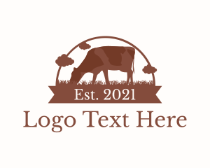 Eating - Eating Cow Farm logo design