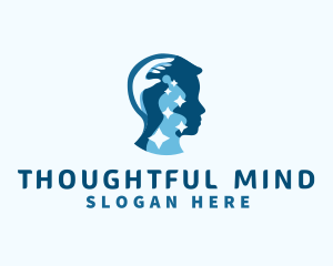 Thinking - Hand Mind Psychology logo design