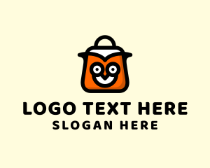 Shopping - Owl Market Bag logo design