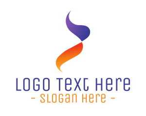 Pink Flame - Gradient Purple Orange Flame logo design