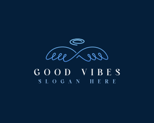 Good - Divine Halo Wings logo design