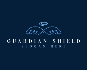 Guardian - Divine Halo Wings logo design