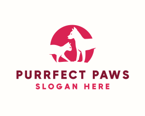 Cat Dog Veterinarian logo design