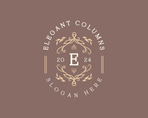 Elegant Floral Ornament Boutique logo design