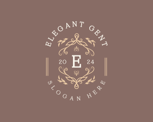 Elegant Floral Ornament Boutique logo design