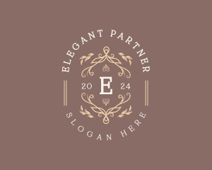 Elegant Floral Ornament Boutique logo design