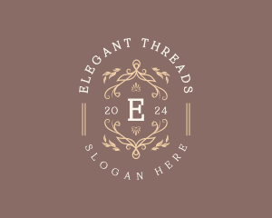 Elegant Floral Ornament Boutique logo design