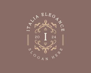 Elegant Floral Ornament Boutique logo design